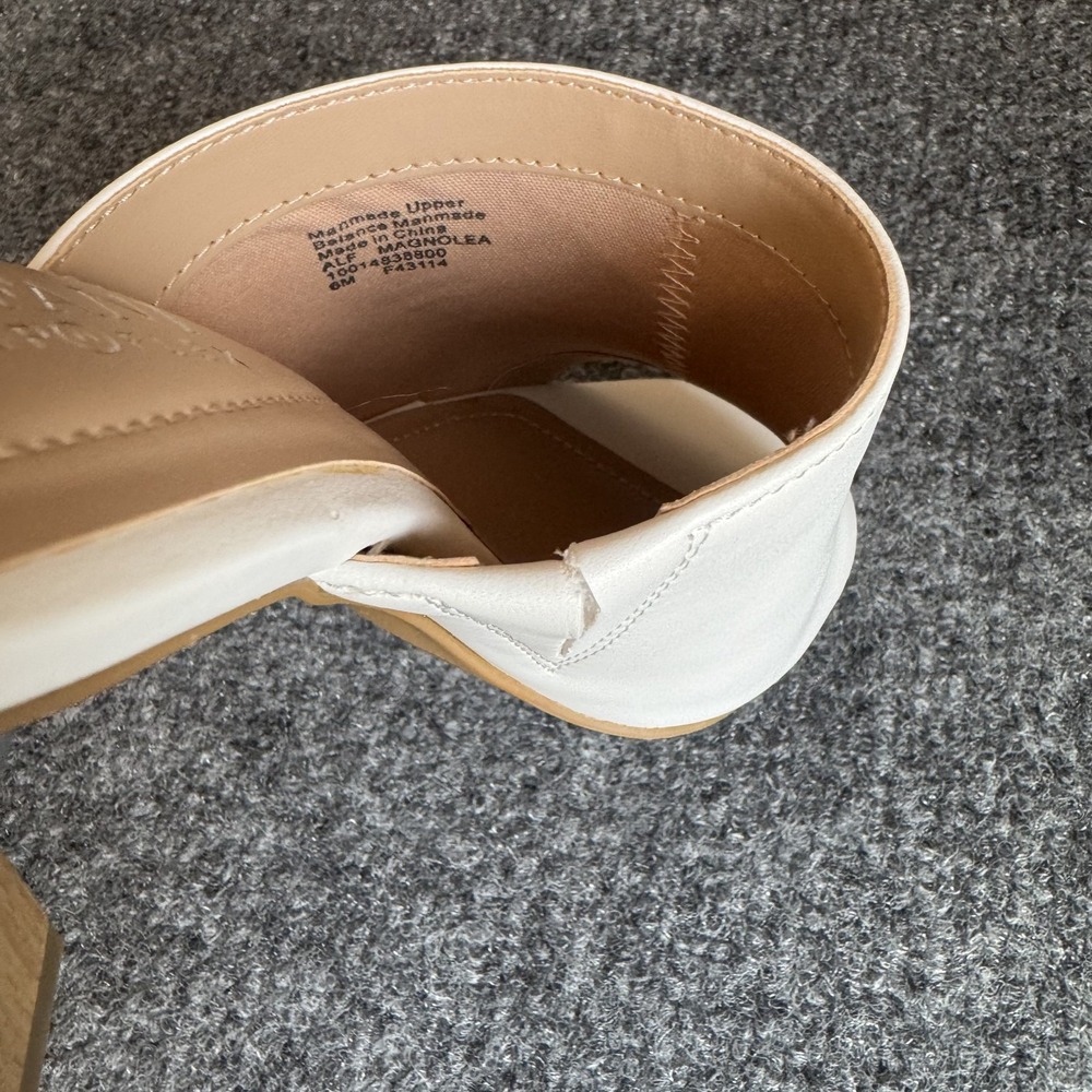 Alfani Magnoleap Mule Heels Sz 6 M Modern Ball Block Heel White with Box - Picture 7 of 9